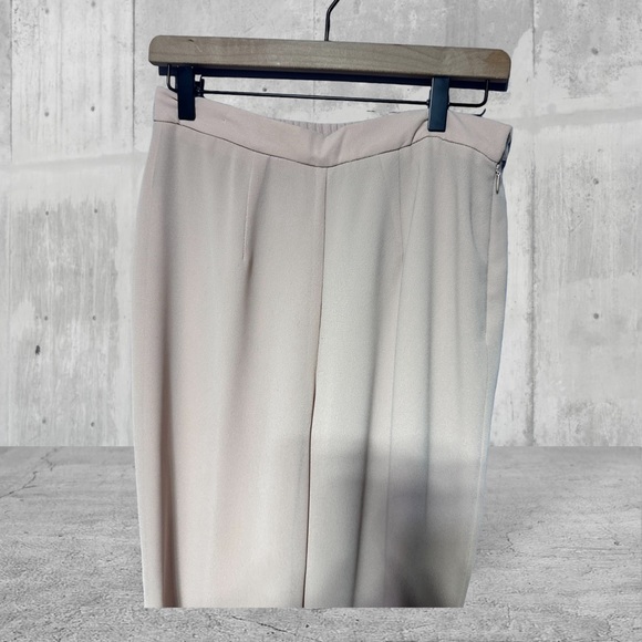 R&M Richard Nude/Blush Wide Leg Flowy Side Slit Dress Pant 12 Petite - Picture 5 of 13